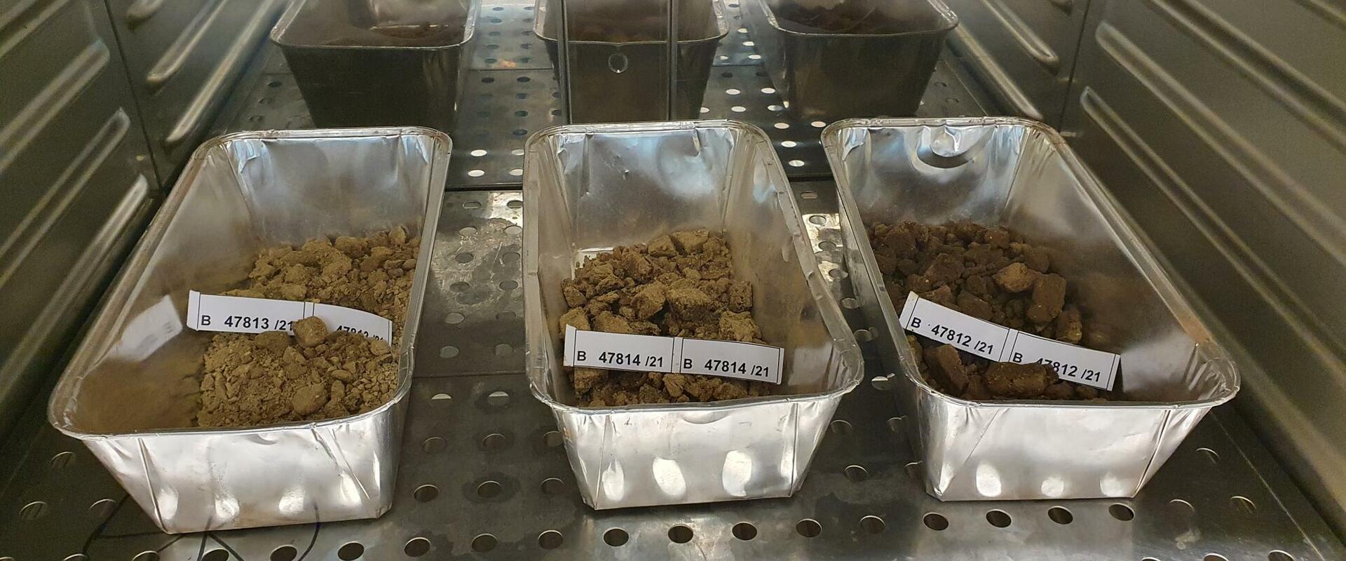 Trocknung von Bodenproben